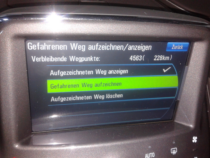 Auswahl Weg aufzeichnen / anzeigen