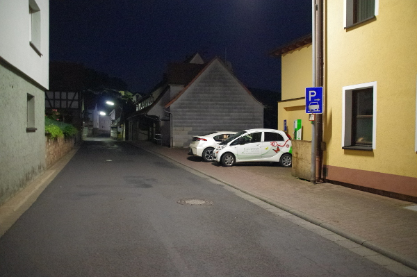 Flörsbachtal, ebenfalls eine P&amp;C-Säule.<br />War auch nachts, habe geladen, geschlafen, dann weitergefahren.