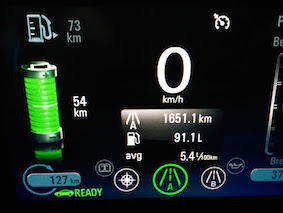 Gesamtverbrauch - Deutschland,Schweiz,Italien &amp; zurück / nie zwischengeladen, nur REX Betrieb "Halten"