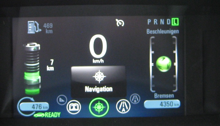 Nur noch 7 km E-Reichweite