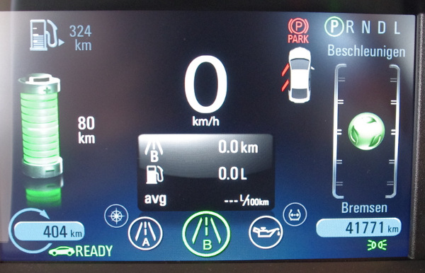 So fing alles an. 80km E-Reichweite, Sonntag früh um etwa 9 Uhr.