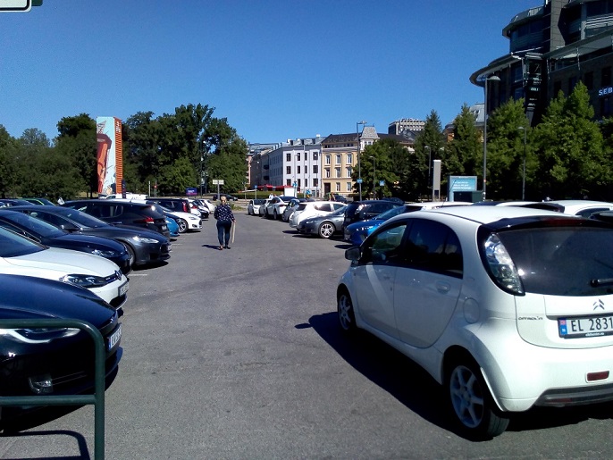 Ankunft in Oslo ... nur E-Autos :)
